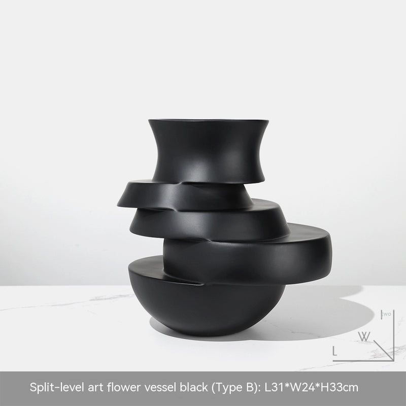 Modern minimalist resin vase, view 5 - MRSLM