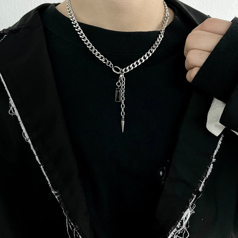 titanium steel pendant necklace, view 4 - MRSLM