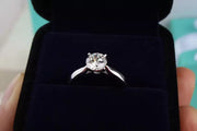 silver high carbon diamond ring, view 4 - MRSLM