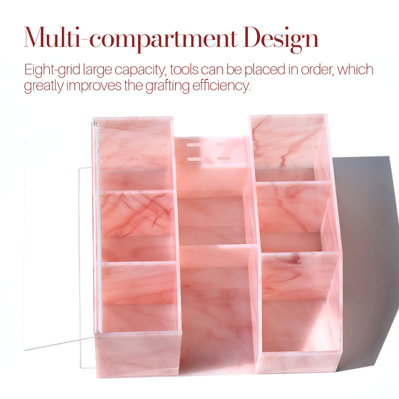 multifunctional acrylic eyelash tool storage box, view 3 - MRSLM
