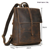 crazy horse leather backpack, view 2 - MRSLM