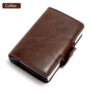 Men's RFID card holder wallet with money clip, view 8 - MRSLM