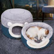 convertible plush pet bed and house, view 4 - MRSLM