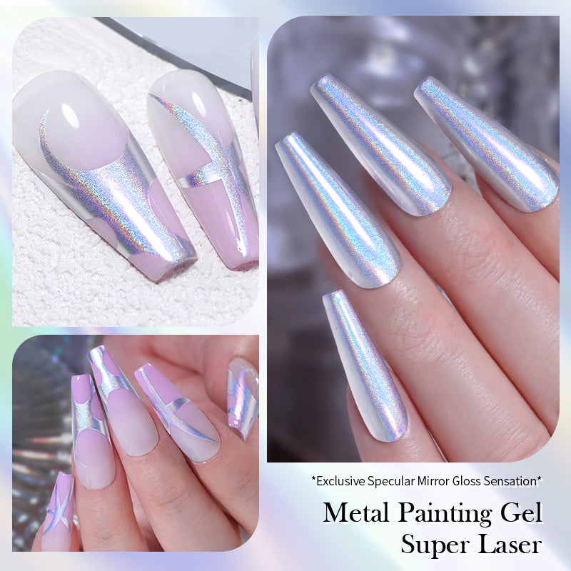 holographic metallic nail gel, view 5 - MRSLM