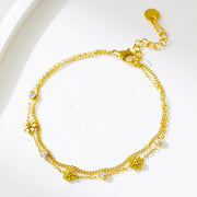daisy flower charm bracelet, view 3 - MRSLM
