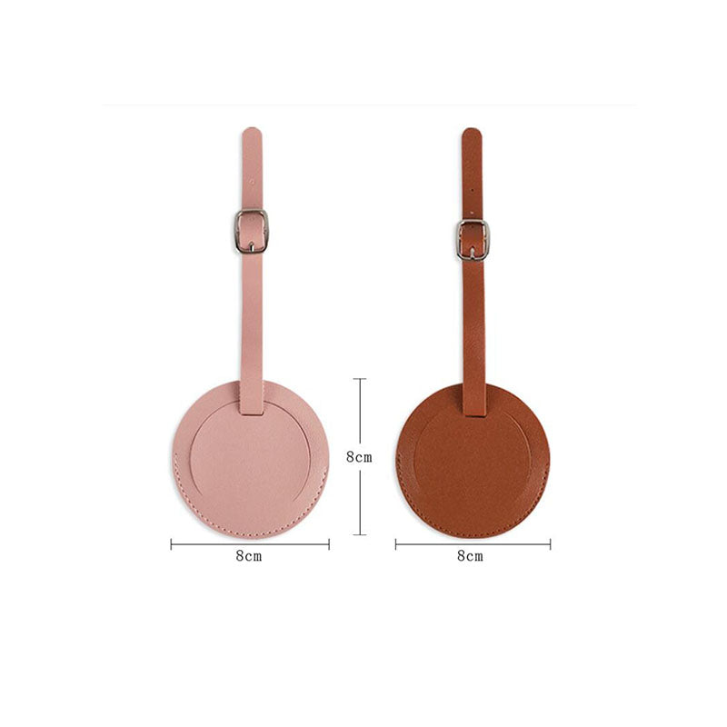 round pu leather luggage tag, view 15 - MRSLM