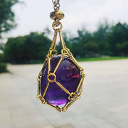 crystal stone holder necklace, view 15 - MRSLM