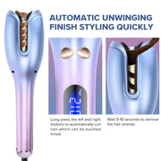 automatic lcd ceramic rotating hair curler, view 7 - MRSLM