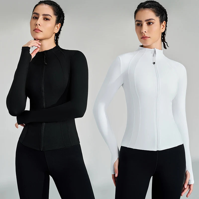 women's full zip running jacket, view 7 - MRSLM