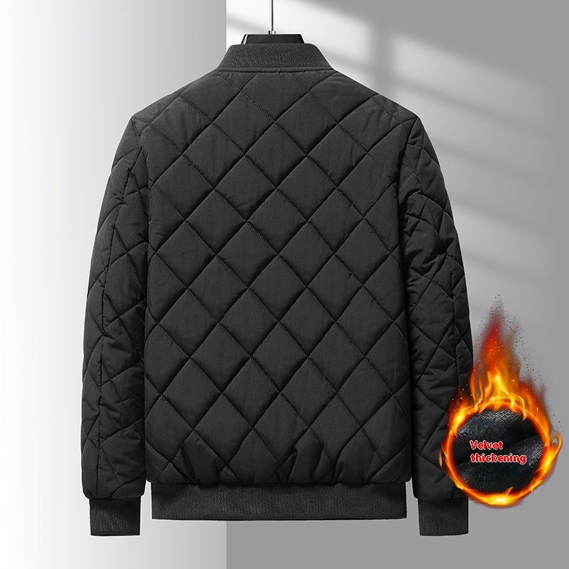 Men's quilted winter bomber jacket, view 2 - MRSLM