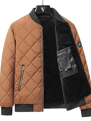 Men's quilted winter bomber jacket, view 3 - MRSLM