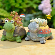 cartoon turtle planter, view 5 - MRSLM