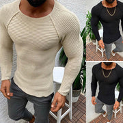 Men's slim-fit crew neck knit sweater - MRSLM