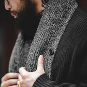 chenille knitted scarf waistcoat, view 4 - MRSLM