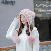 women's winter knitted hat with pom-pom, view 4 - MRSLM