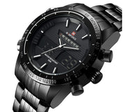 men's sports steel band watch, view 3 - MRSLM