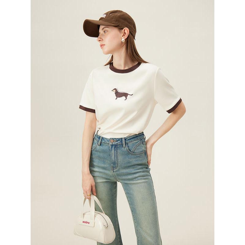 animal print cotton tee, view 5 - MRSLM