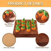 plush carrot snuffle mat chew toy, view 5 - MRSLM