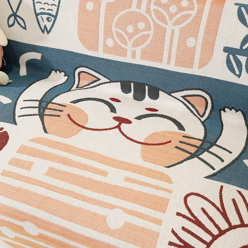 cartoon cat sofa cover, view 5 - MRSLM