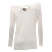 women's knitted pullover sweater, view 2 - MRSLM