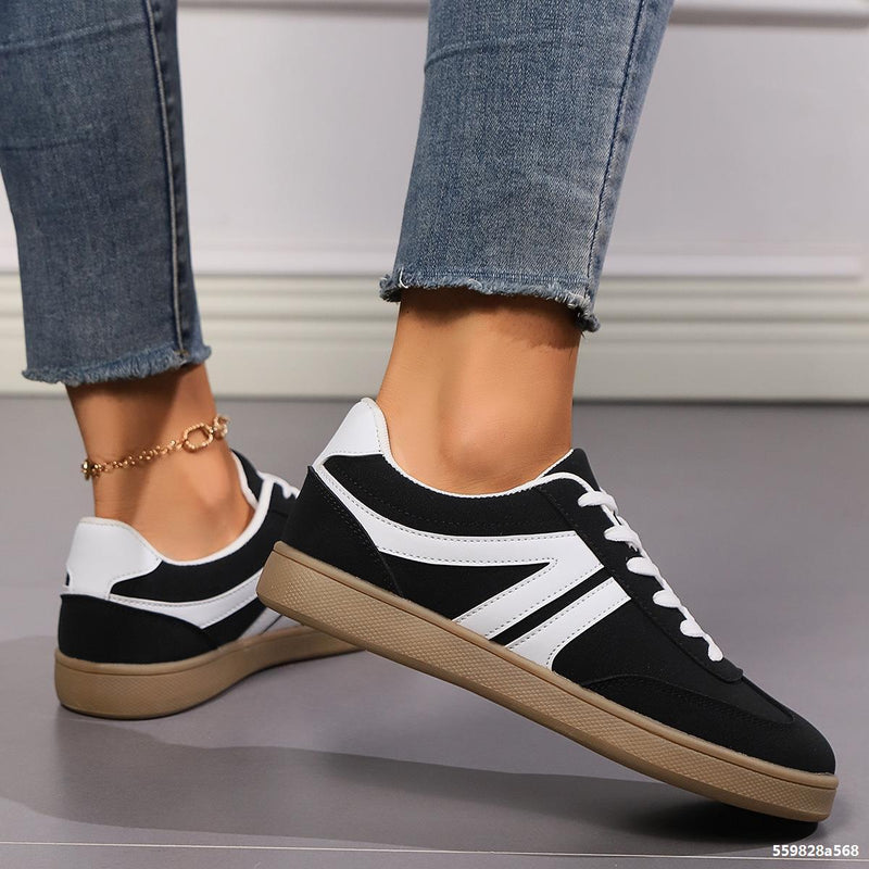 Lace-up round-toe flats, view 4 - MRSLM