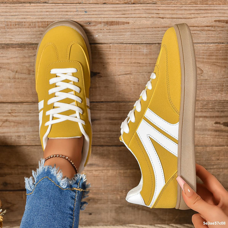 Lace-up round-toe flats, view 3 - MRSLM