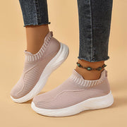 Striped slip-on flat sneakers, view 4 - MRSLM