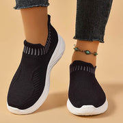 Striped slip-on flat sneakers, view 5 - MRSLM
