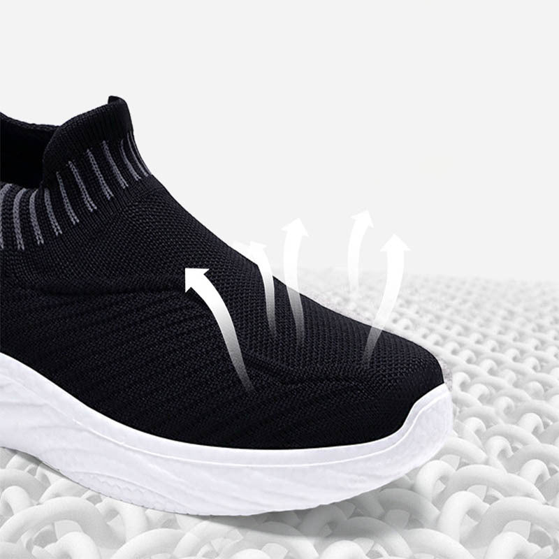 Striped slip-on flat sneakers, view 6 - MRSLM