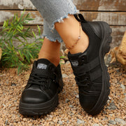 Hook design lace-up sneakers, view 4 - MRSLM