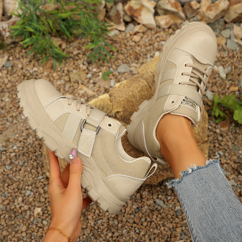 Hook design lace-up sneakers, view 5 - MRSLM