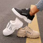 Side-zipper lace-up sneakers, view 3 - MRSLM