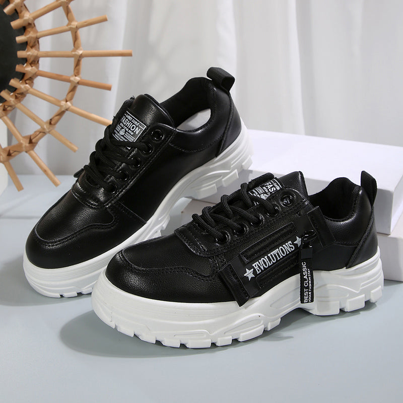 Side-zipper lace-up sneakers, view 7 - MRSLM
