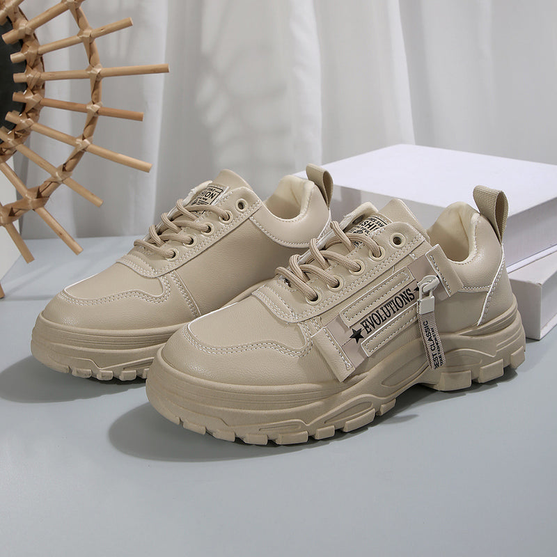 Side-zipper lace-up sneakers, view 6 - MRSLM
