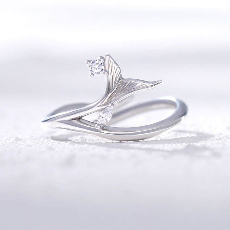 sterling silver star sea couple ring, view 7 - MRSLM