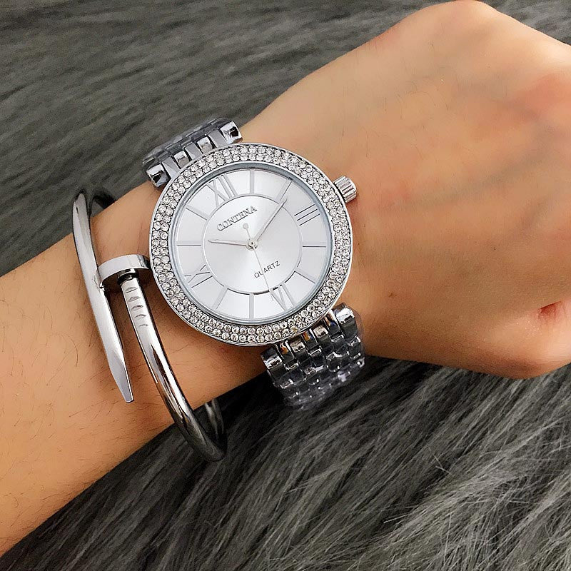 Women's Roman design casual quartz watch, view 5 - MRSLM