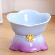 elevated gradient ceramic pet bowl, view 6 - MRSLM