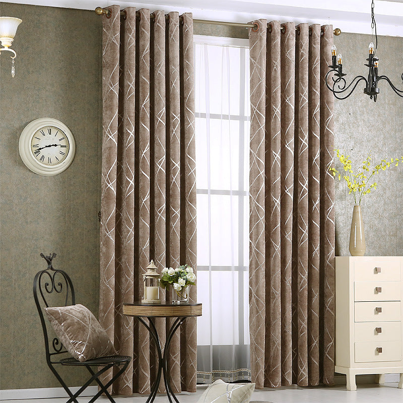 solid color chenille curtains, view 4 - MRSLM