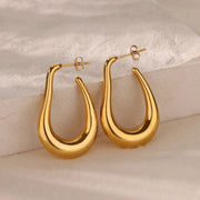 Gold dangle earrings for women, view 7 - MRSLM