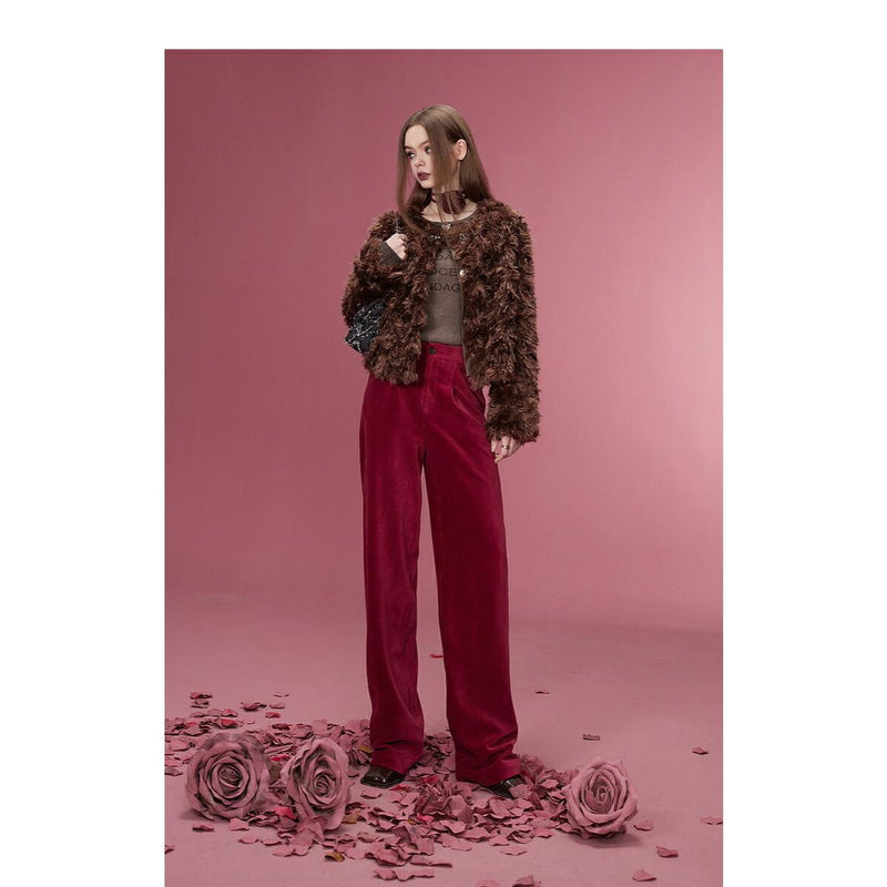 high waist corduroy pants, view 6 - MRSLM