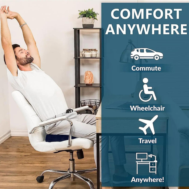 gel memory foam coccyx seat cushion, view 6 - MRSLM