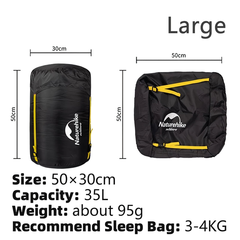 Splash-proof sleeping bag compression sack, view 3 - MRSLM
