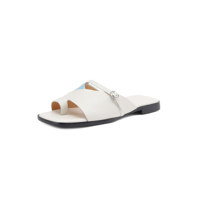 women's leather summer slippers, view 13 - MRSLM