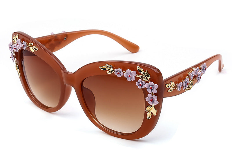 women's flower sunglasses, view 3 - MRSLM