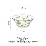 transparent glass salad fruit bowl, view 6 - MRSLM