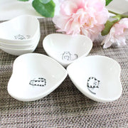 ceramic peach heart pet bowl, view 9 - MRSLM