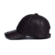 sheepskin leather baseball cap, view 3 - MRSLM