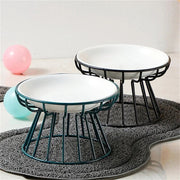 iron pet feeder stand, view 9 - MRSLM