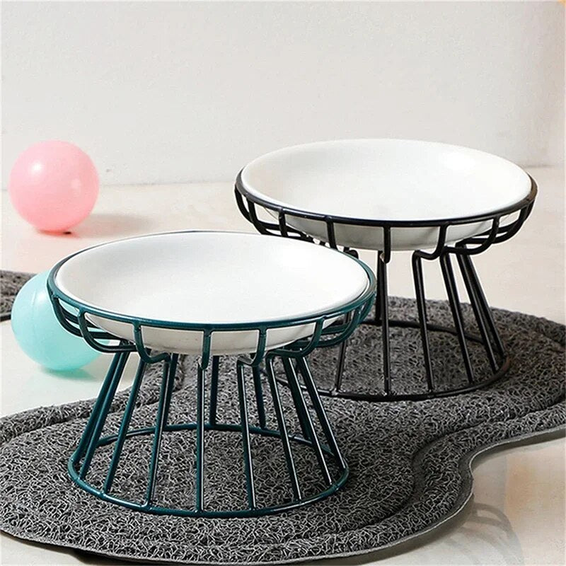 iron pet feeder stand, view 9 - MRSLM