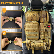 car seat organizer with Molle pouches, view 9 - MRSLM